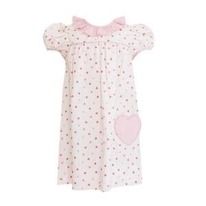 NEW KREWE girls anabelle patch heart dress in pink